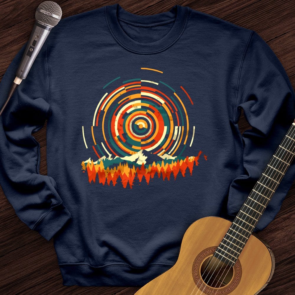 Printify Sweatshirt Navy / S Musical Sunset Crewneck