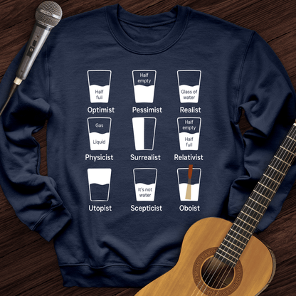 Printify Sweatshirt Navy / S Optimist Crewneck