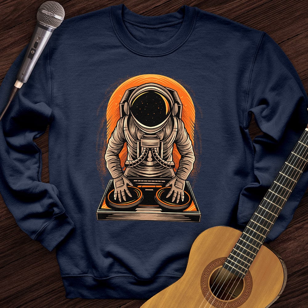 Printify Sweatshirt Navy / S Orange Astro Crewneck