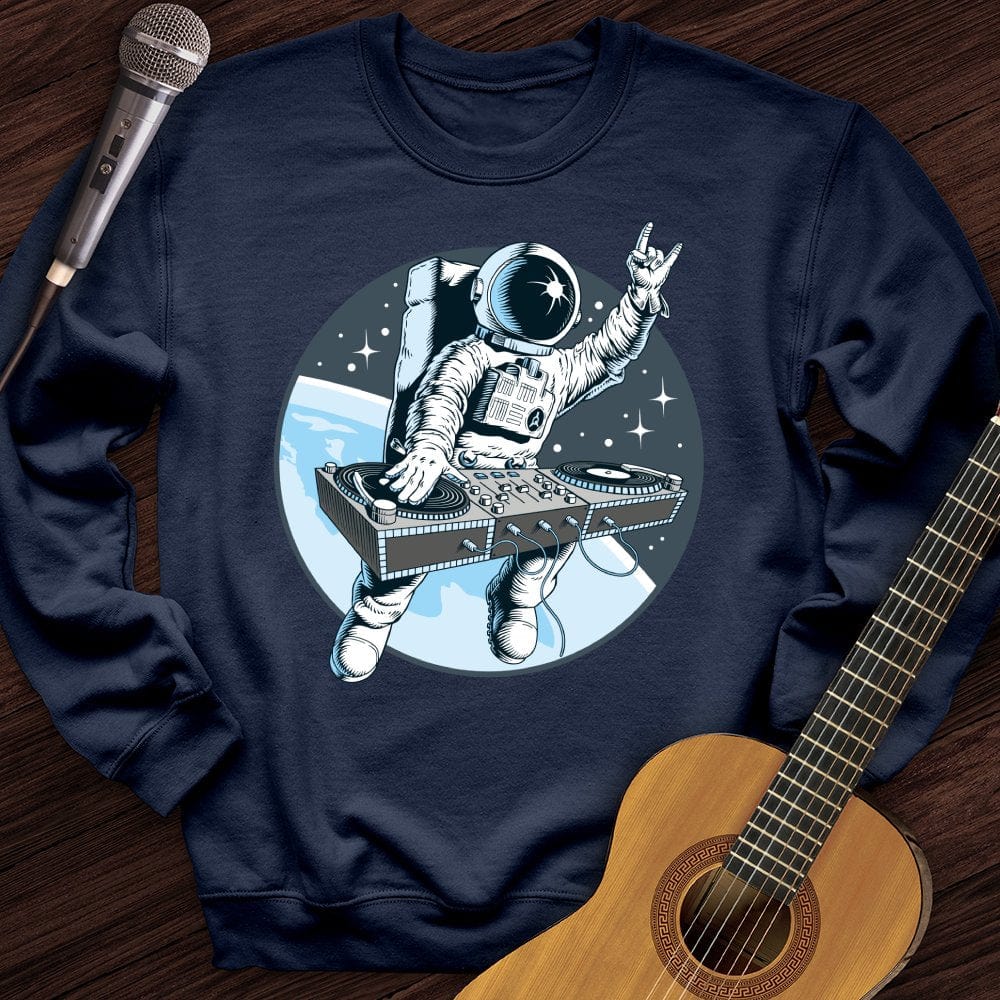 Printify Sweatshirt Navy / S Outer Space DJ Crewneck