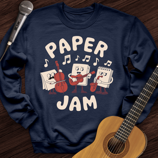 Printify Sweatshirt Navy / S Paper Jam Crewneck