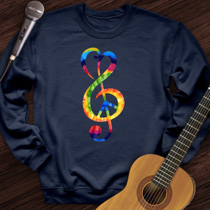 Printify Sweatshirt Navy / S Peace Music Note Crewneck