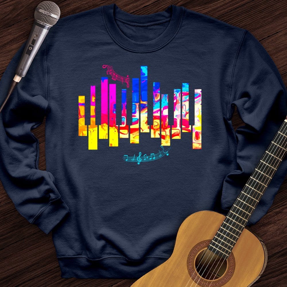 Printify Sweatshirt Navy / S Piano Color Crewneck