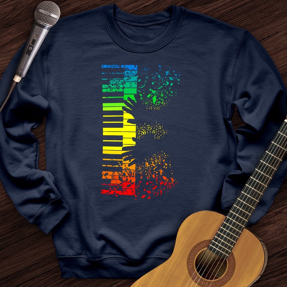 Printify Sweatshirt Navy / S Piano Man Crewneck