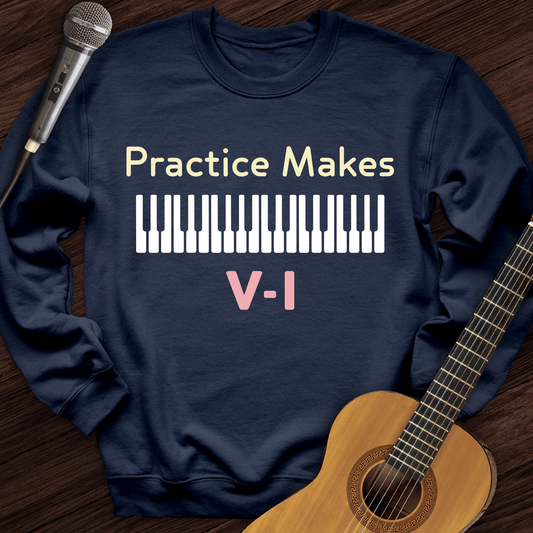Printify Sweatshirt Navy / S Practice Makes Crewneck