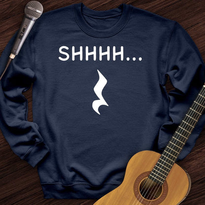 Printify Sweatshirt Navy / S Quiet Crewneck