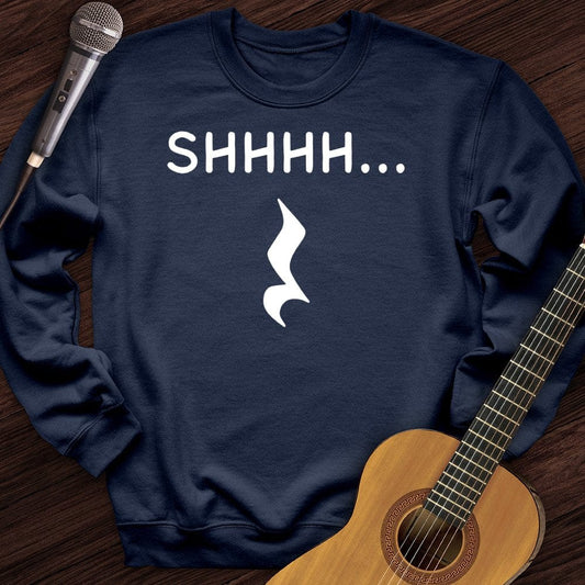 Printify Sweatshirt Navy / S Quiet Crewneck