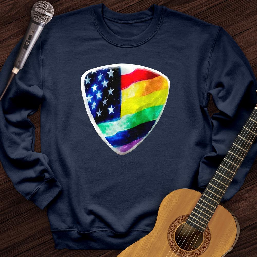 Printify Sweatshirt Navy / S Rainbow Pick Crewneck