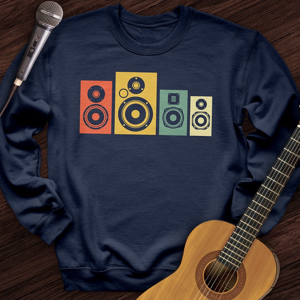 Printify Sweatshirt Navy / S Rainbow Speakers Crewneck