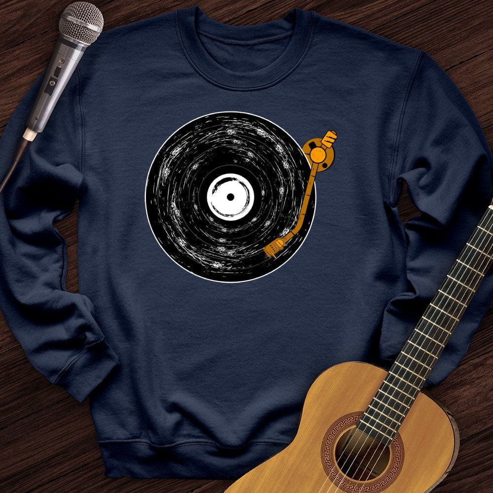 Printify Sweatshirt Navy / S Record Crewneck