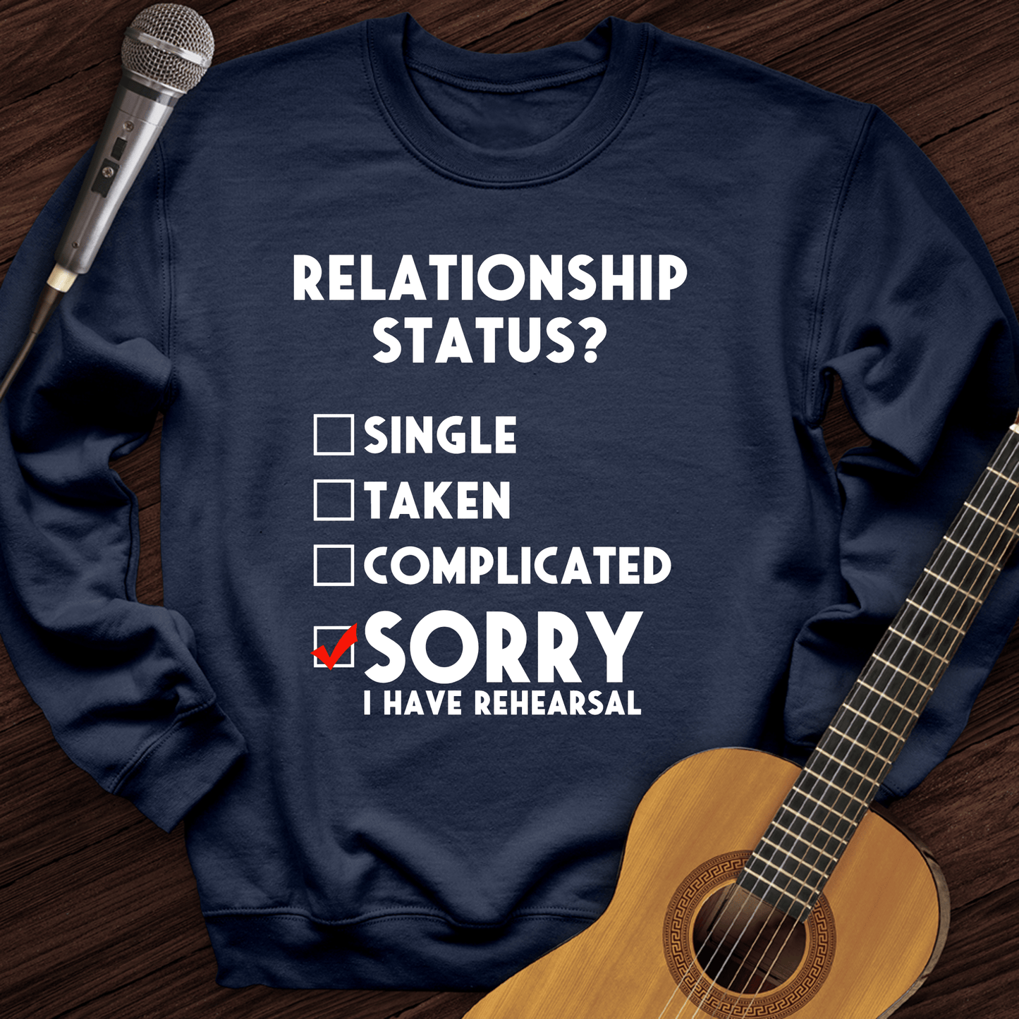 Printify Sweatshirt Navy / S Relationship Status Crewneck