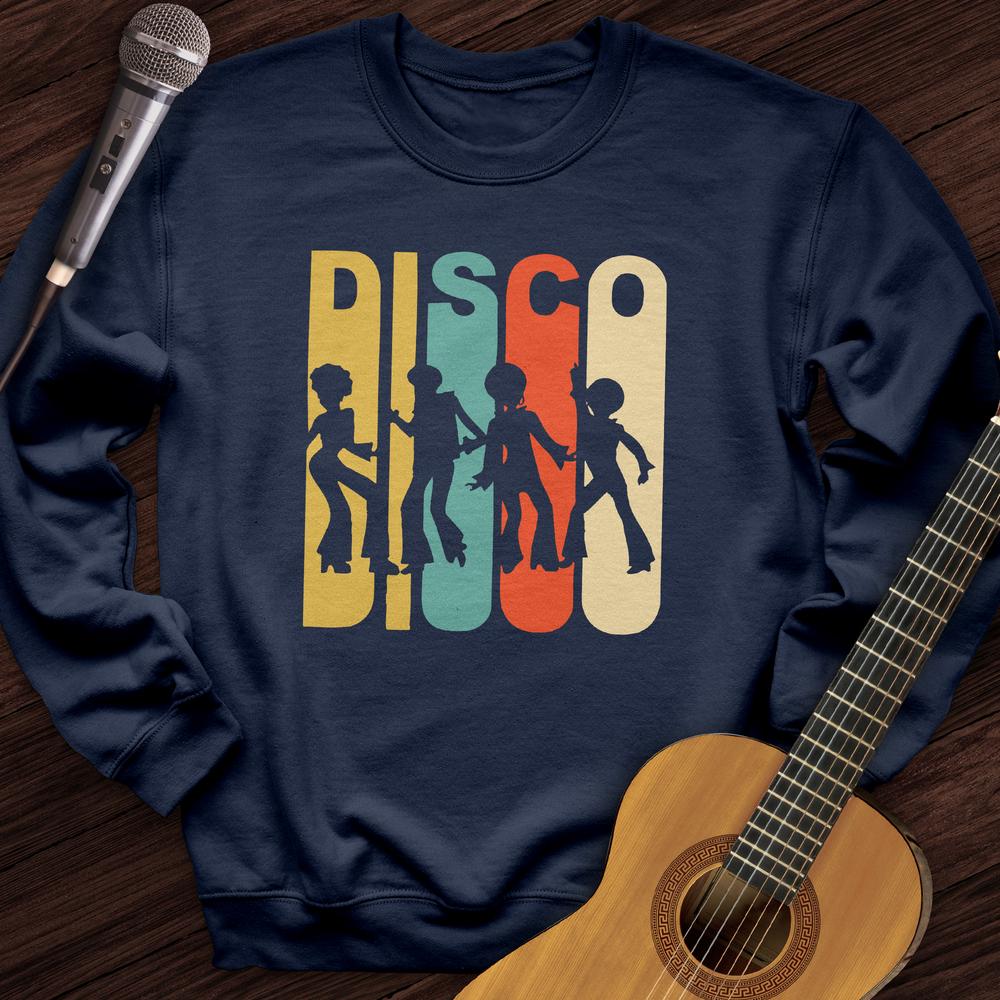 Printify Sweatshirt Navy / S Retro Disco Crewneck