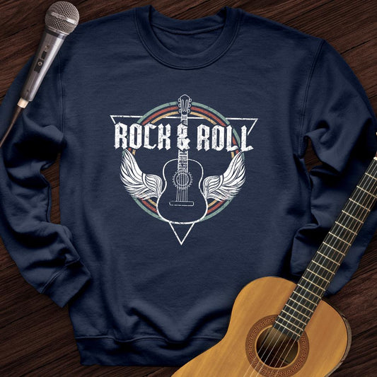 Printify Sweatshirt Navy / S Rock and Roll Crewneck