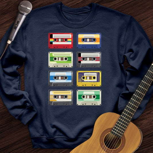 Printify Sweatshirt Navy / S Rock Tapes Crewneck