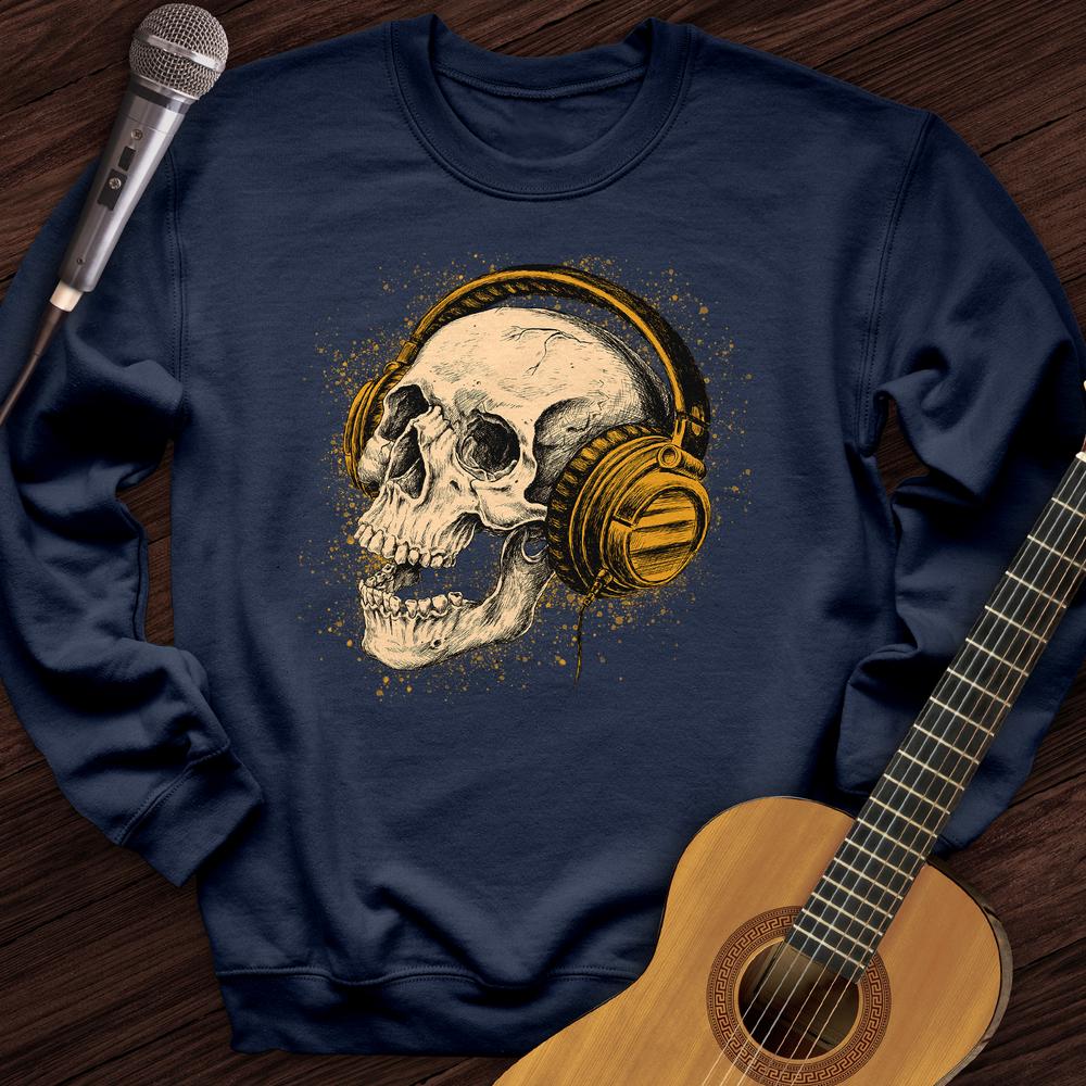Printify Sweatshirt Navy / S Rock The Skull Crewneck