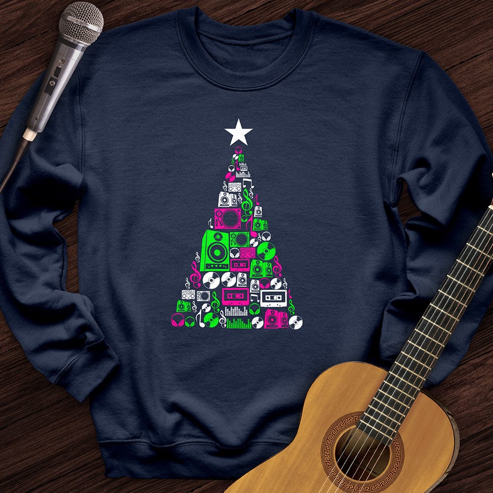 Printify Sweatshirt Navy / S Rock The Tree Crewneck