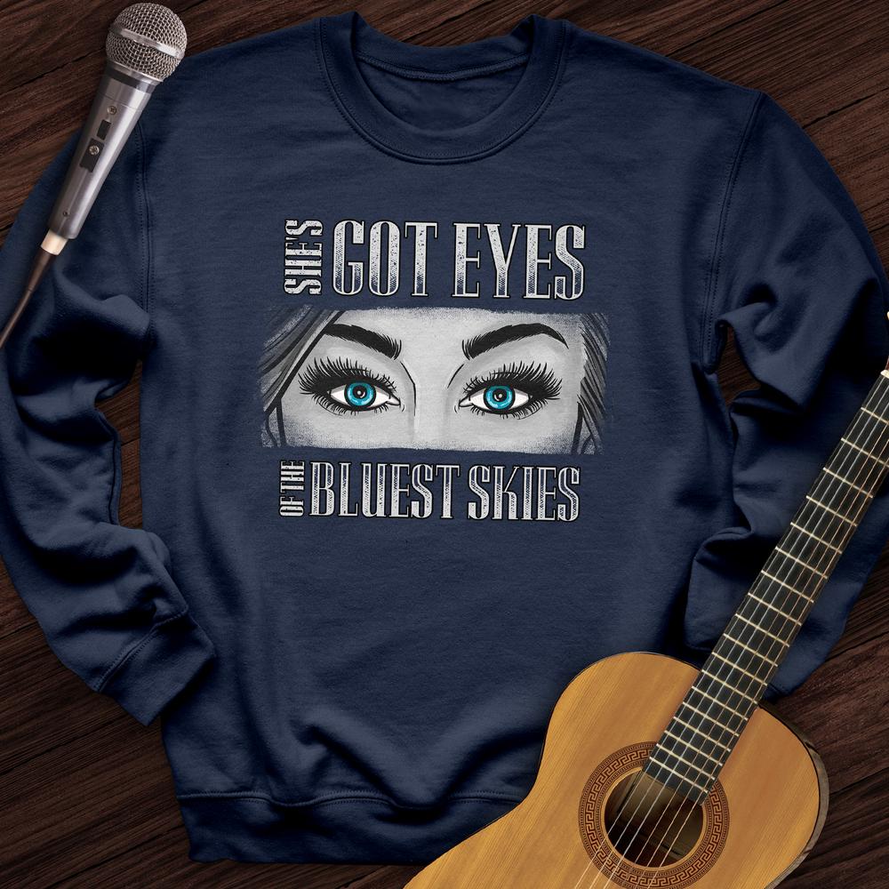 Printify Sweatshirt Navy / S She's Got Eyes Crewneck