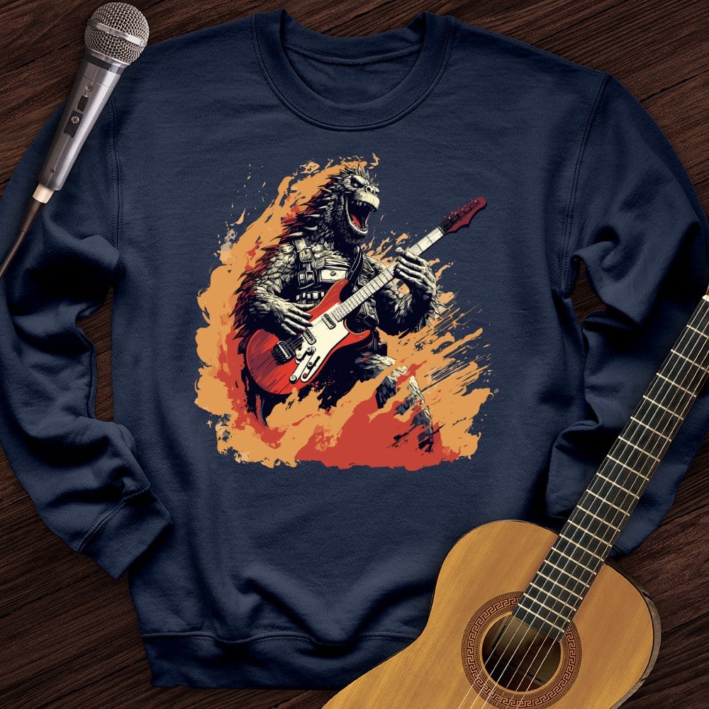 Printify Sweatshirt Navy / S Shredzilla Crewneck