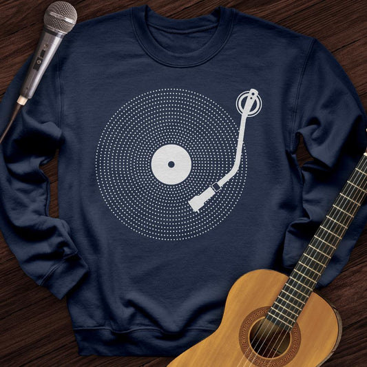 Printify Sweatshirt Navy / S Simple Record Crewneck