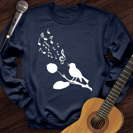 Printify Sweatshirt Navy / S Singing Bird Crewneck