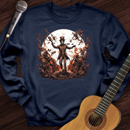 Printify Sweatshirt Navy / S Steampunk Conductor Crewneck