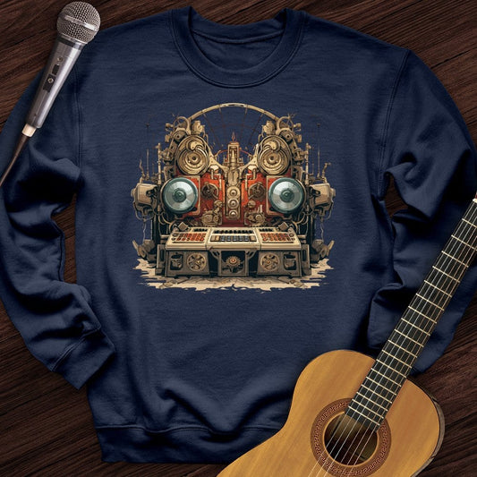 Printify Sweatshirt Navy / S Stereo Steampunk Crewneck