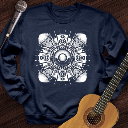 Printify Sweatshirt Navy / S Trippy Speaker Crewneck