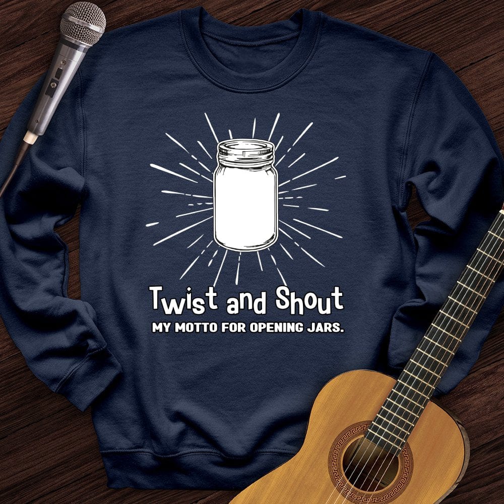 Printify Sweatshirt Navy / S Twist and Shout Crewneck