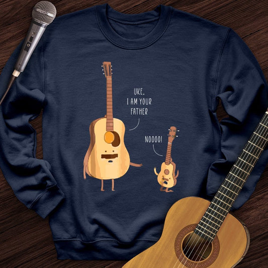 Printify Sweatshirt Navy / S Uke, I Am Your Father Crewneck