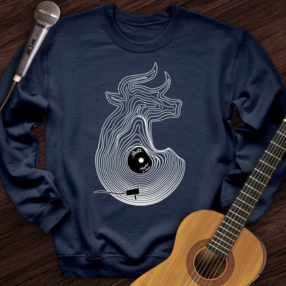 Printify Sweatshirt Navy / S Vinimal Bull Crewneck