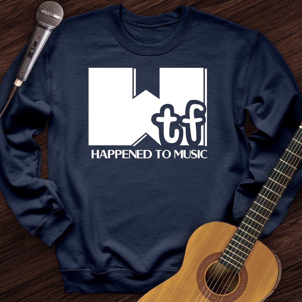 Printify Sweatshirt Navy / S What Happened To Music Crewneck