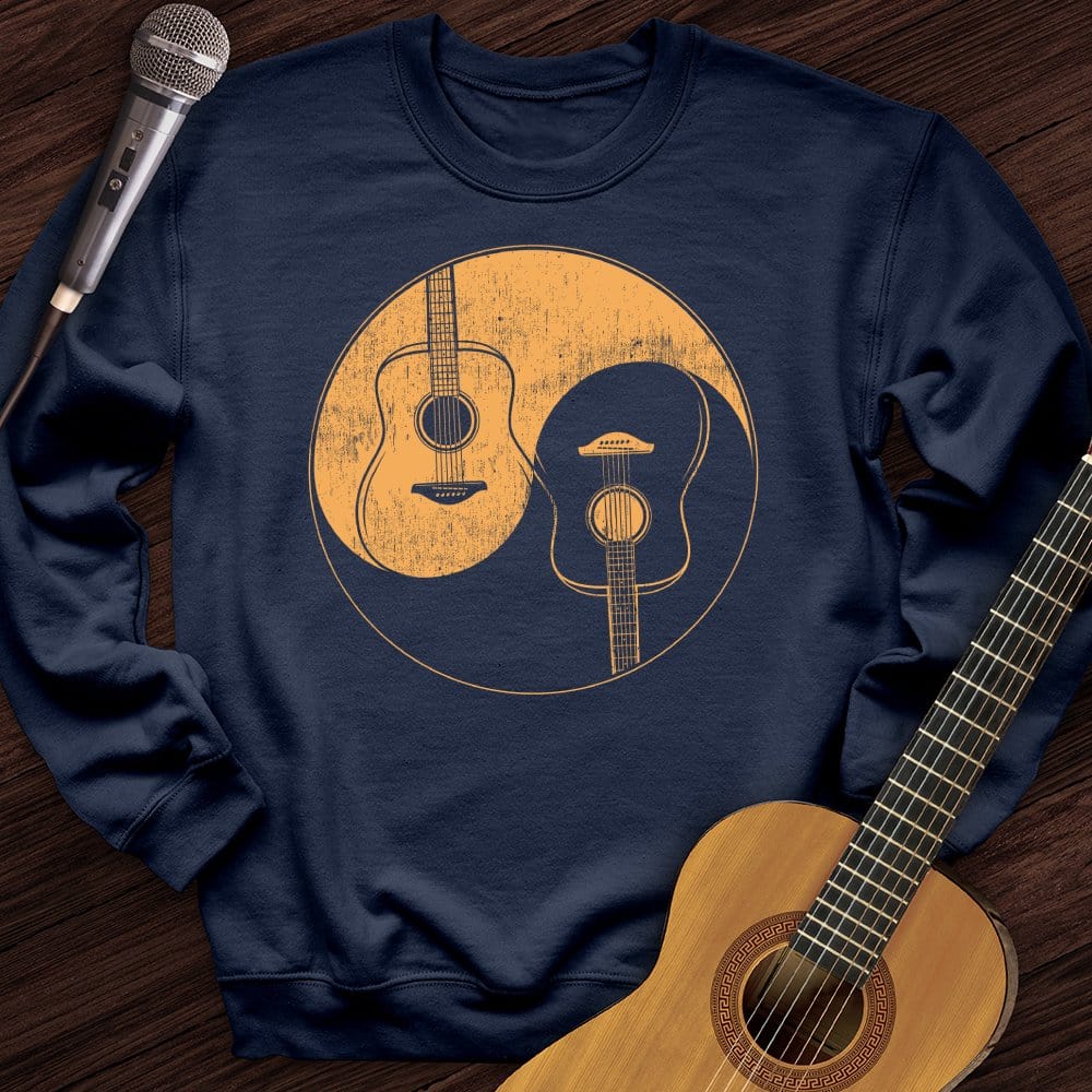 Printify Sweatshirt Navy / S Yin Yang Acoustics Crewneck