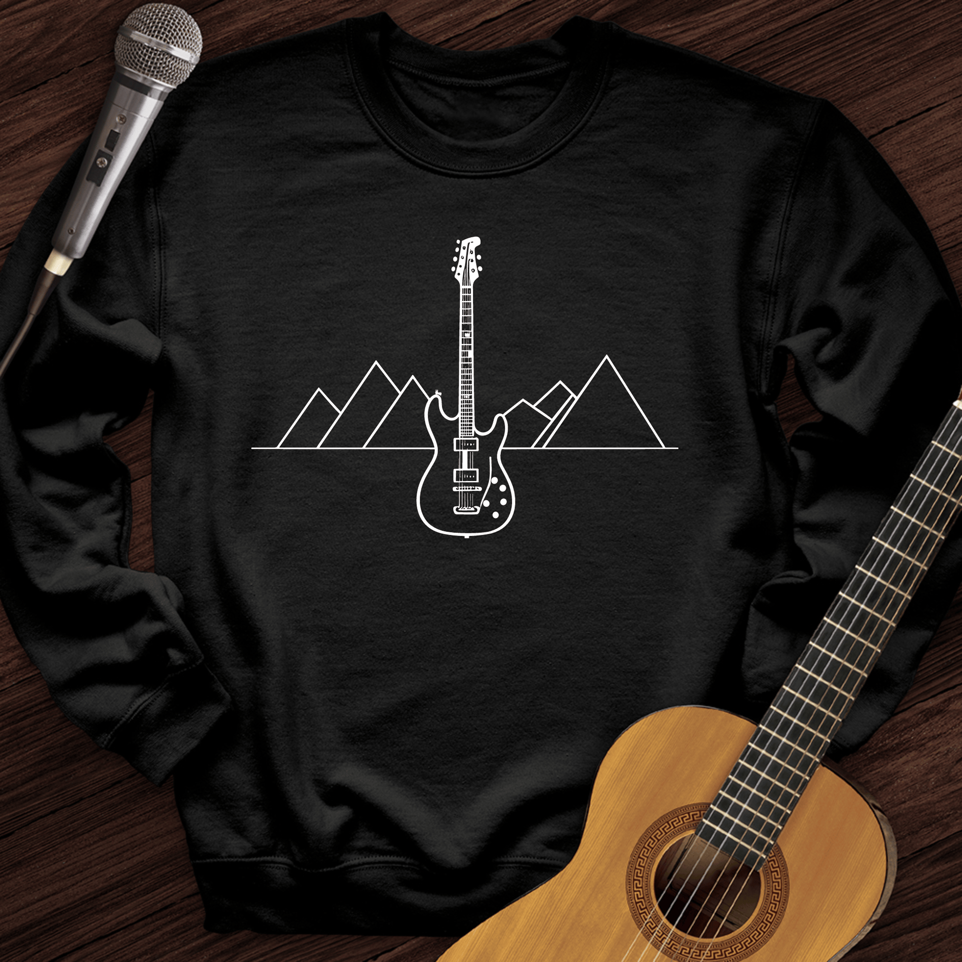 Printify Sweatshirt S / Navy Mountain Rock Crewneck