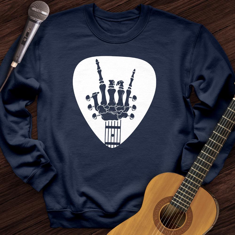 Printify Sweatshirt S / Navy Skeleton Pick Crewneck