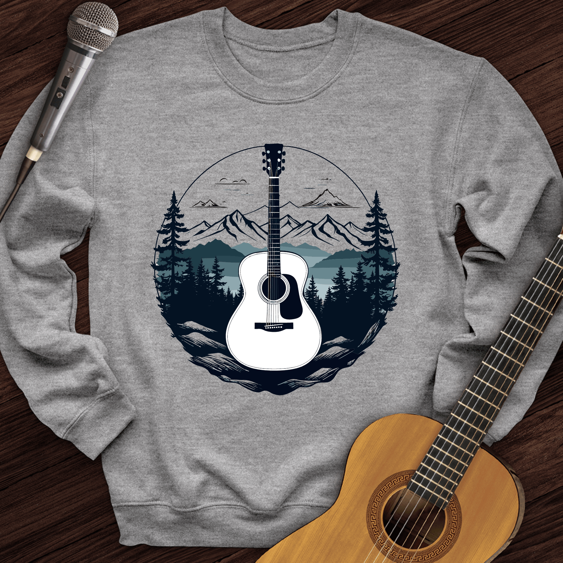 Printify Sweatshirt Sport Grey / S Acoustic Vibes Crewneck