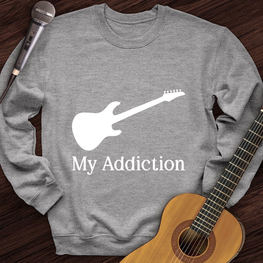 Printify Sweatshirt Sport Grey / S Addicted to Guitar Crewneck