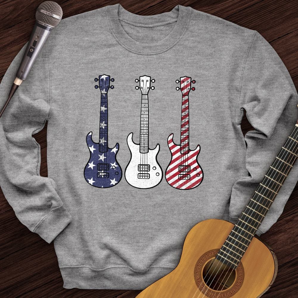 Printify Sweatshirt Sport Grey / S American Guitars Crewneck