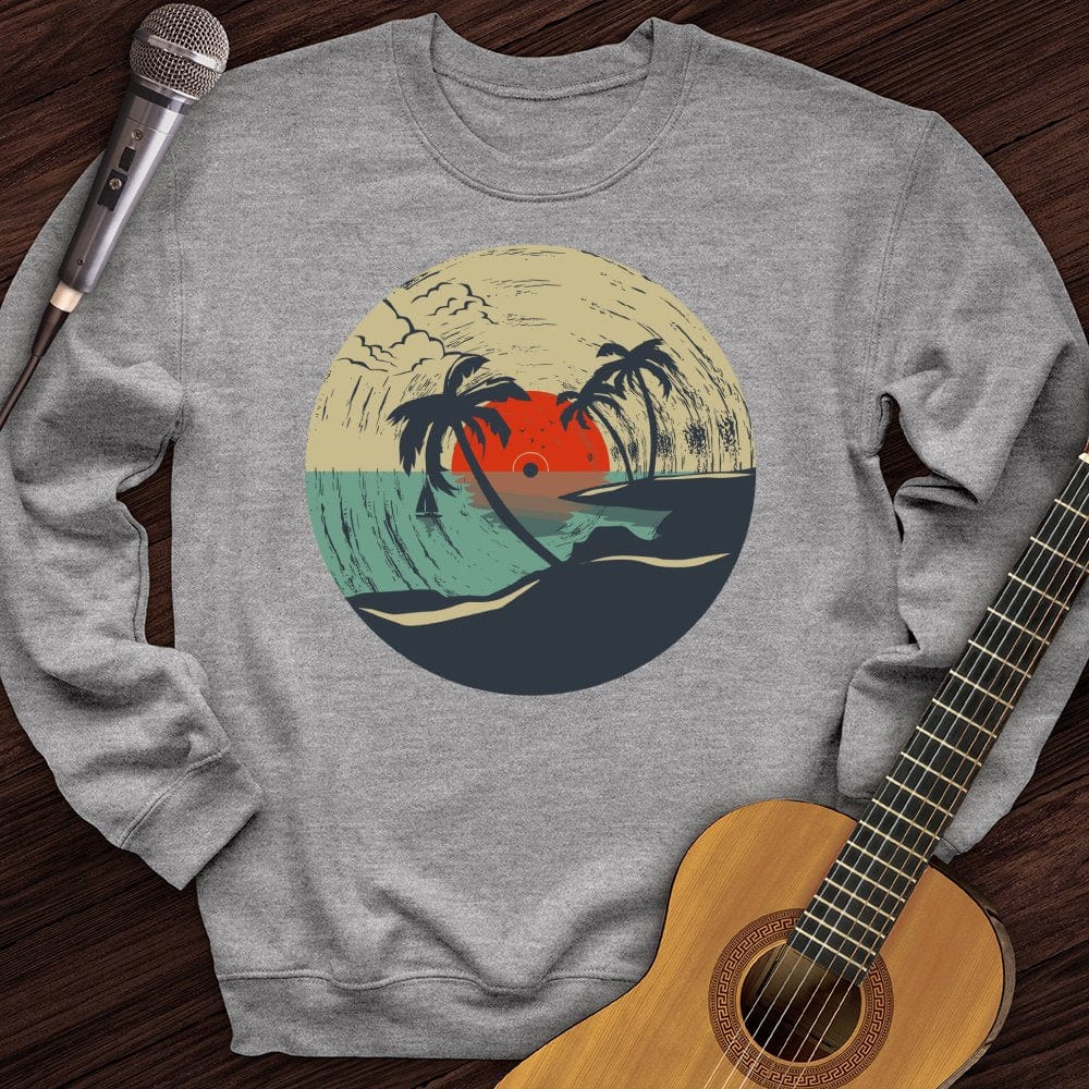 Printify Sweatshirt Sport Grey / S Beach Record Crewneck