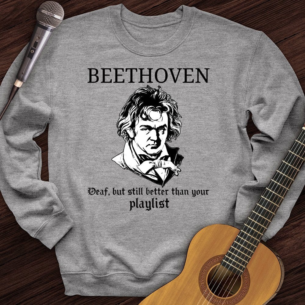 Printify Sweatshirt Sport Grey / S Beethoven Deaf Crewneck