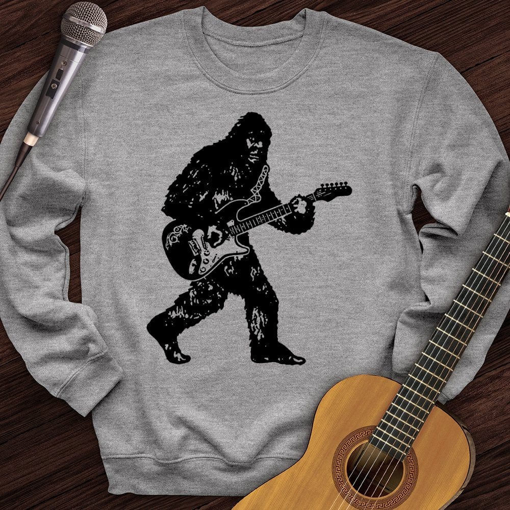 Printify Sweatshirt Sport Grey / S Bigfoot Playing Guitar Crewneck