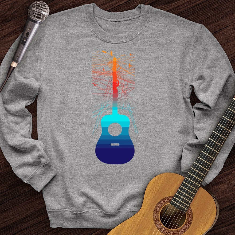 Printify Sweatshirt Sport Grey / S Birds On A Guitar Crewneck