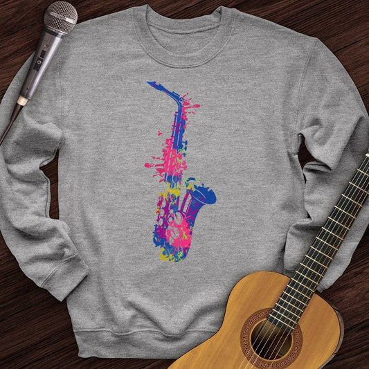 Printify Sweatshirt Sport Grey / S Cartoon Sax Crewneck