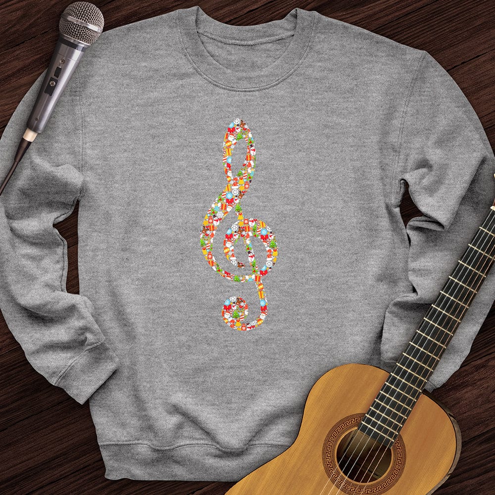 Printify Sweatshirt Sport Grey / S Christmas Treble Clef Crewneck