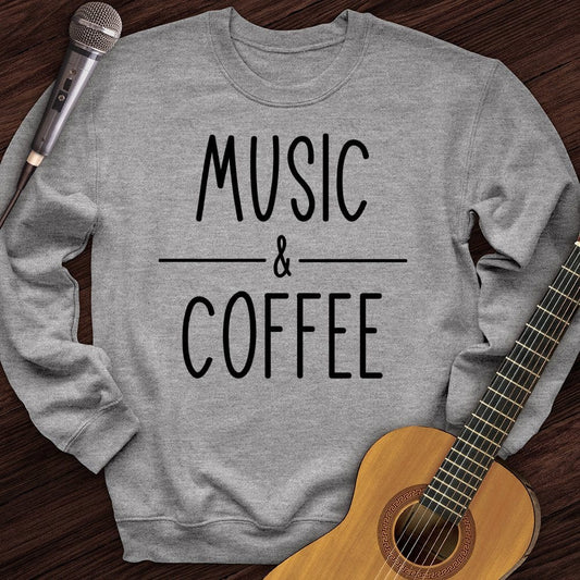 Printify Sweatshirt Sport Grey / S Coffee and Music Crewneck