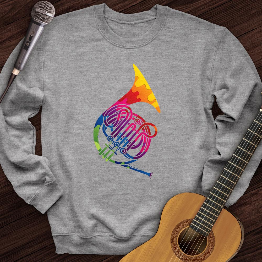 Printify Sweatshirt Sport Grey / S Colorful Horn Crewneck