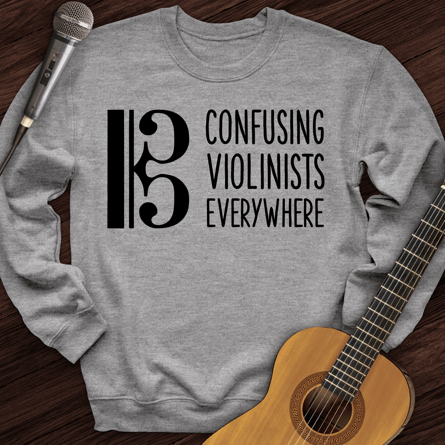 Printify Sweatshirt Sport Grey / S Confusing Violinists Crewneck