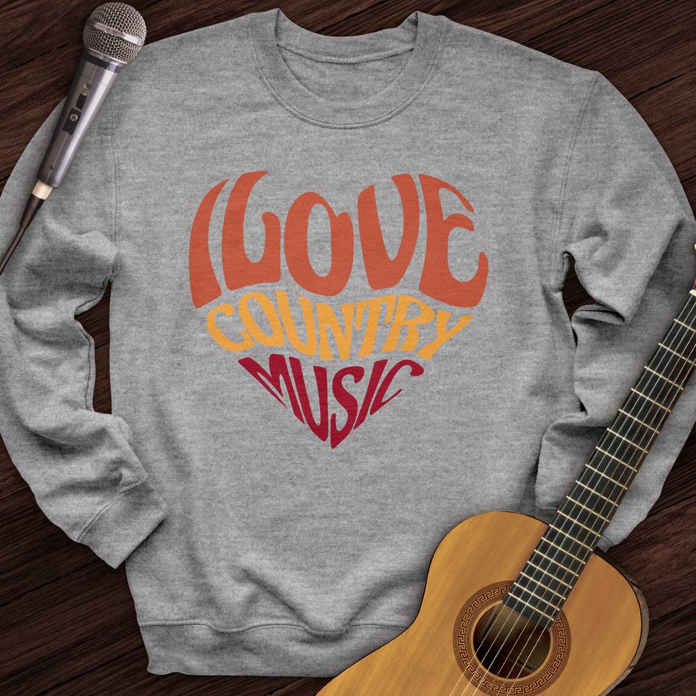 Printify Sweatshirt Sport Grey / S Country Music Love Crewneck