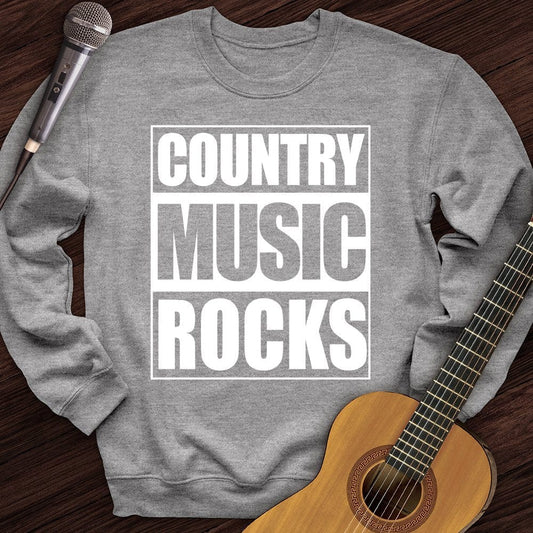 Printify Sweatshirt Sport Grey / S Country Music Rocks Crewneck