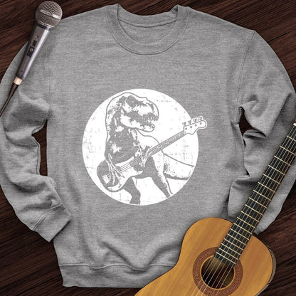 Printify Sweatshirt Sport Grey / S Dinos Playing Guitar Crewneck
