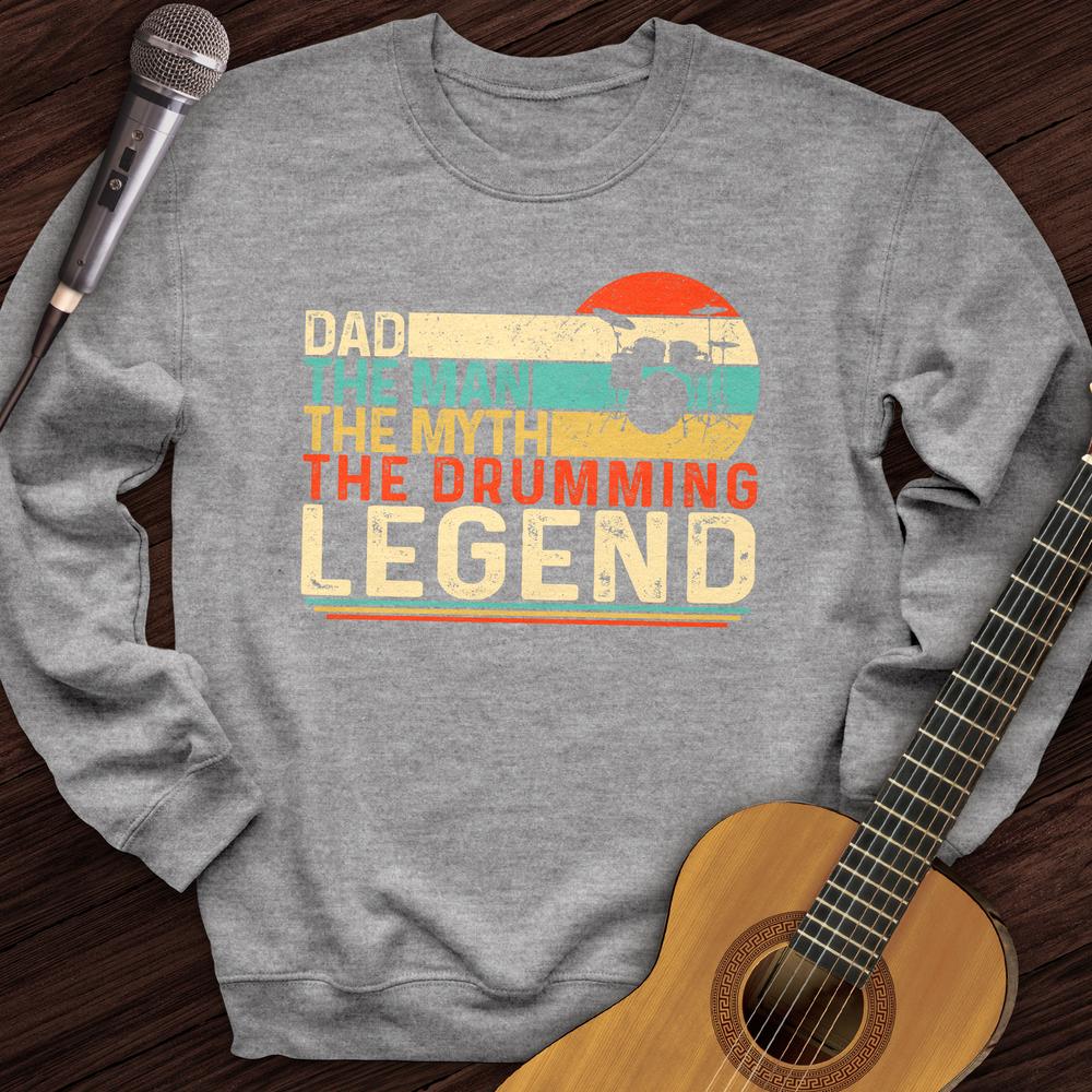 Printify Sweatshirt Sport Grey / S Drummer Legend Dad Crewneck